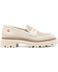 Baldinini - Bead-Detail Suede Loafers - Lyst