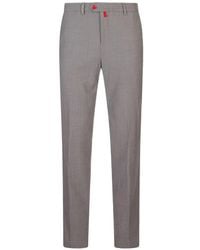 Kiton - Pressed-Crease Tailored Trousers - Lyst