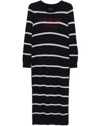 Marc O' Polo - Gestreiftes Midikleid mit rundem Ausschnitt - Lyst
