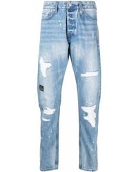 Evisu - Slim-fit Ripped Jeans - Lyst