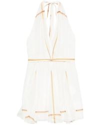 Maje - Striped Halterneck Mini Dress - Lyst