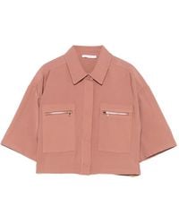 Patrizia Pepe - Zip-Pocket Dropped-Shoulder Shirt - Lyst