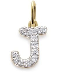 Monica Vinader - 14Ky J Diamond Pendant - Lyst