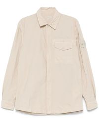 Stone Island - Hemd Mit Kompass-Patch - Lyst