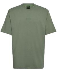 BOSS - Cotton-Jersey T-Shirt With Logo Detail - Lyst