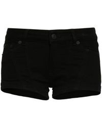 Mugler - Low-rise Denim Mini Shorts - Lyst