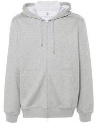Brunello Cucinelli - Sudadera Con Capucha En Mezcla De Algodón - Lyst