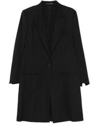 Yohji Yamamoto - Asymmetric-Panel Single-Breasted Coat - Lyst