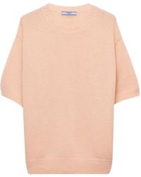 Prada - Maglione Girocollo A Maniche Corte - Lyst