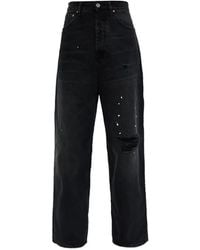 Vetements - Paint-Splatter Distressed Jeans - Lyst
