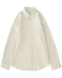 Studio Nicholson - View Seersucker Striped Shirt - Lyst