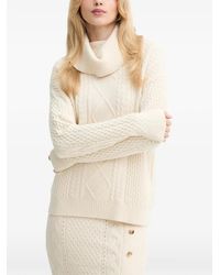 Fracomina - Cable-Knit Roll-Neck Sweater - Lyst