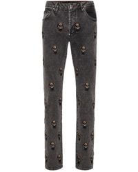Philipp Plein - Bear-Embroidered Jeans - Lyst