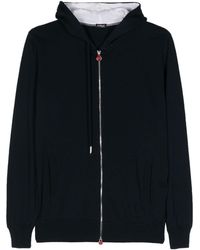 Kiton - Cotton zip-up hoodie - Lyst