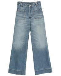 Victoria Beckham - Jean Ample À Poches Plaquées - Lyst