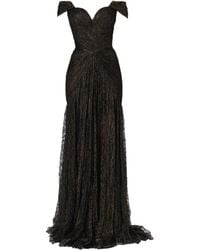 IRIS SERBAN - Off-shoulder Pleated Dress - Lyst