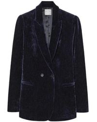 forte_forte - Notch-Lapel Double-Breasted Blazer - Lyst