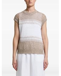 Peserico - Sequin-Embellished Open-Knit Sweater - Lyst