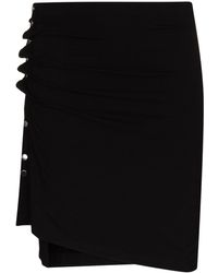 Rabanne - Minifalda asimétrica con detalle fruncido - Lyst