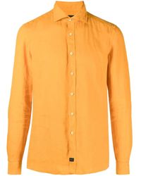Fay - Long-Sleeve Linen Shirt - Lyst