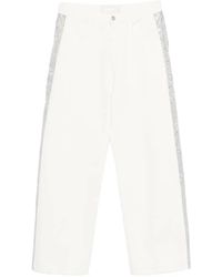 Circus Hotel - Cotton Embellished Trousers - Lyst