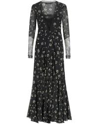 Etro - Floral-Print Lace-Trimmed Maxi Dress - Lyst