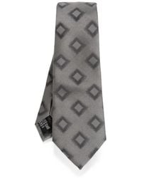 Giorgio Armani - Geometric-Pattern Silk Tie - Lyst
