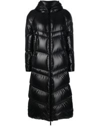 Moncler - Black 'chanon' Quilted Long Coat - Lyst