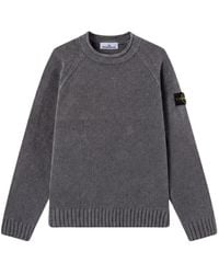 Stone Island - 5100013 Mouliné Cotton-Chenille Sweater - Lyst