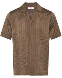 Orlebar Brown - Stripe Silk Blend Shirt - Lyst