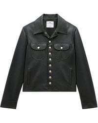 Courreges - Trucker Leather Jacket - Lyst