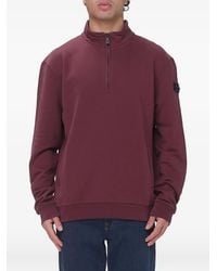 Peuterey - Quarter-Zip Logo-Patch Sweater - Lyst