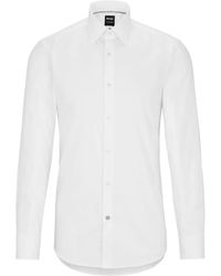 BOSS - Long-Sleeve Poplin Shirt - Lyst
