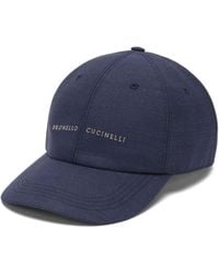 Brunello Cucinelli - Logo-Embroidered Wool Cap - Lyst