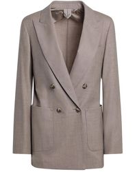 Max Mara - Blazer Con Doble Botonadura Y Bolsillo De Parche - Lyst