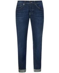 Dondup - Logo-Plaque Slim-Fit Jeans - Lyst