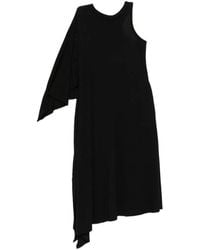 Yohji Yamamoto - Asymmetric Draped Dress - Lyst