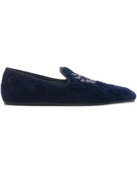 Burberry - Estate Quilted Crest Loafers - Lyst