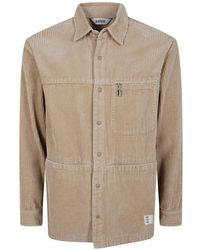 Aspesi - Camisa De Pana Con Bolsillo Con Cremallera - Lyst