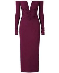 Amazuìn - Off-The-Shoulder Gathered Midi Dress - Lyst