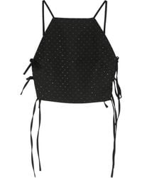 Chiara Ferragni - Rhinestone-Embellished Crop Top - Lyst