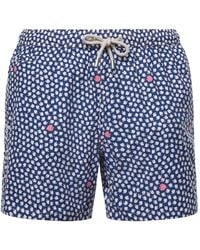 MC2 Saint Barth - Fish-Print Drawstring Swim Shorts - Lyst