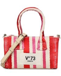 V73 - Mini Striped Top-Handle Shoulder Bag - Lyst