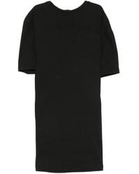 Issey Miyake - Pocket-Detail Draped Rear-Zip Mini Dress - Lyst