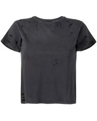 Cynthia Rowley - Punch-Hole Detailing Cotton T-Shirt - Lyst