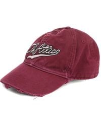 The Attico - Logo-Embroidered Frayed-Edge Baseball Cap - Lyst