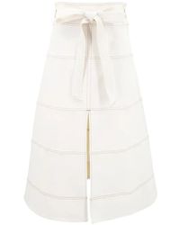 Tanya Taylor - Hudson Topstitched Skirt - Lyst