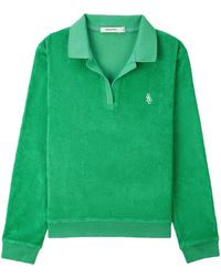 Sporty & Rich - Logo-Embroidered Cotton Polo Shirt - Lyst