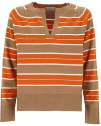 Pennyblack - Striped Cable-Knit Sweater - Lyst