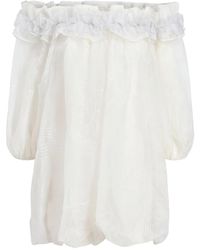 Cinq À Sept - Nava Mini-Jurk Met Borduurwerk En Ruches - Lyst